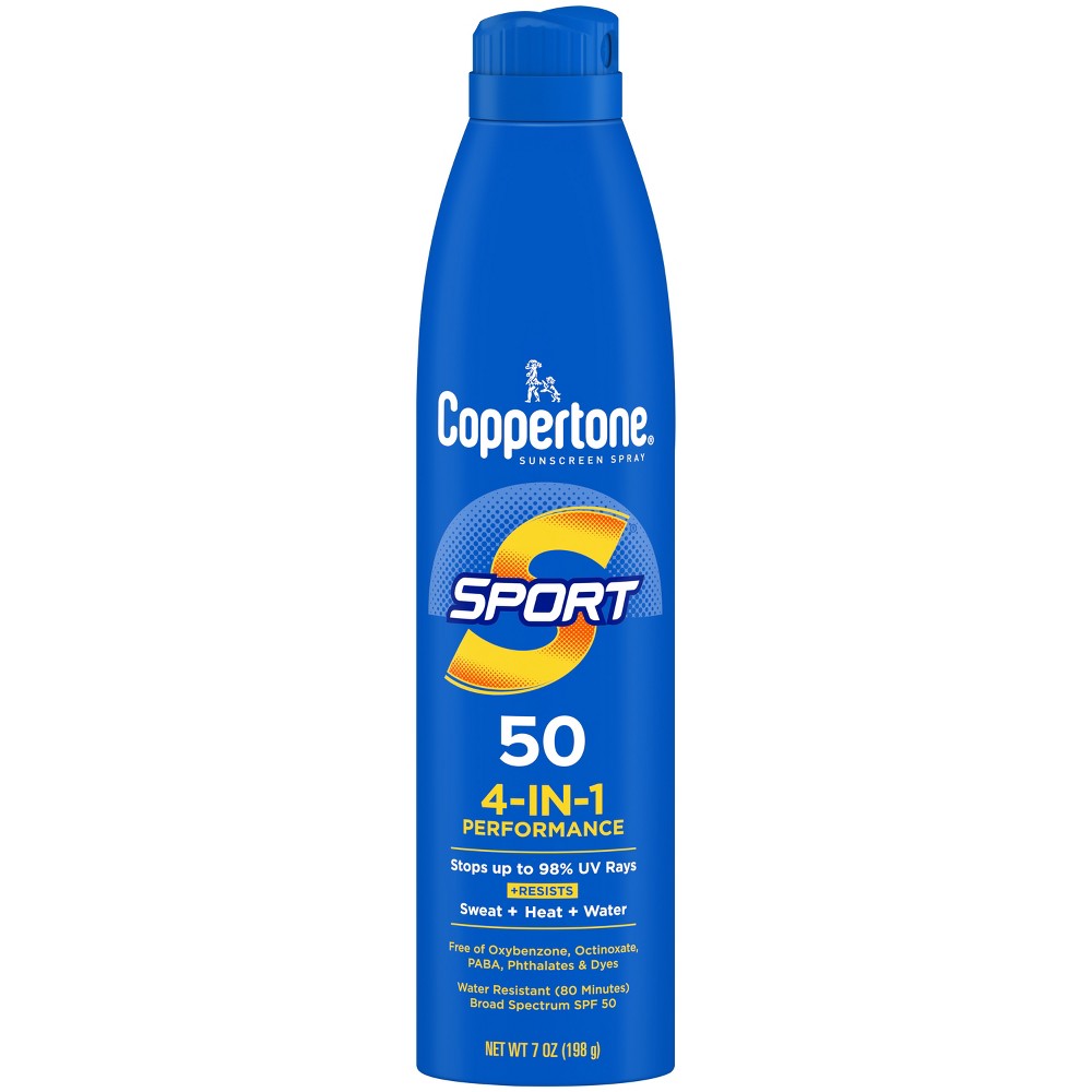 Coppertone Sport SPF 50 4-in-1 Performance Sunscreen Spray 7 Oz 01/25 - Bellso